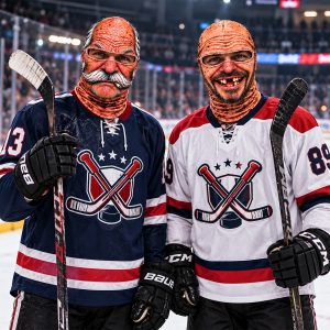 3D Funny Old Man Face Mask – Novelty Ski Mask for Hockey Players